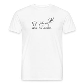 Developer Admin Coder Programmer Computer - Men's T-Shirt - white - Front - AI Model Male 178 dark (178cm)