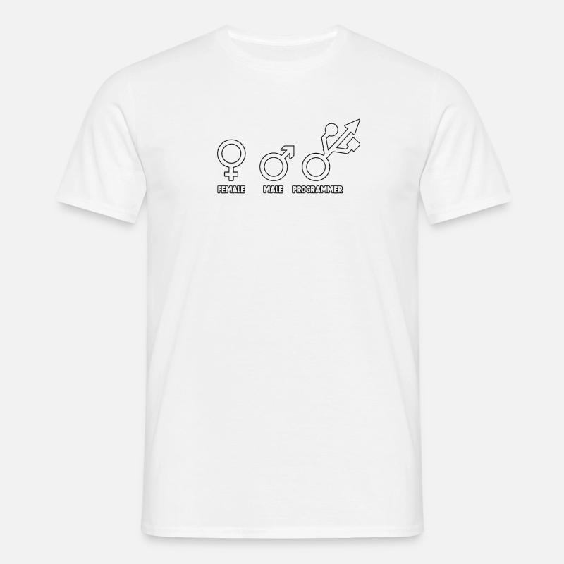 Developer Admin Coder Programmer Computer - Men's T-Shirt - white