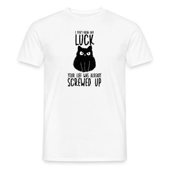 Lustiges Katzenbesitzer Katzenmotiv für Katzenfans - Männer T-Shirt - Weiß - Vorne - AI Model Male 178 dark (178cm)