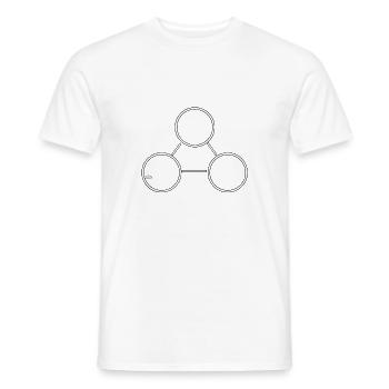Triangle des chats Cadeau amusant pour les - T-shirt homme - blanc - Devant - AI Model Male 178 dark (178cm)
