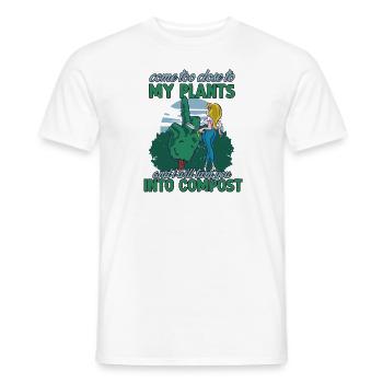 Drôle de jardinier qui dit jardinage jardinier de - T-shirt homme - blanc - Devant - AI Model Male 178 dark (178cm)