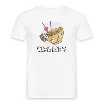 Motif kawaii de l'amateur de sushi pour les fans - T-shirt homme - blanc - Devant - AI Model Male 178 dark (178cm)