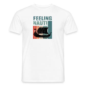 funny sail hobby sailor accessories motorboat - Men's T-Shirt - white - Front - AI Model Male 178 dark (178cm)