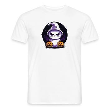 Halloween decoration kawaii cat Halloween gift - Men's T-Shirt - white - Front - AI Model Male 178 dark (178cm)
