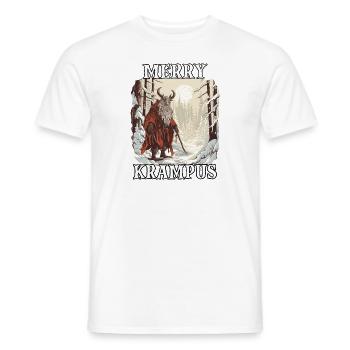 Krampus T Gruseliger Weihnachtsmann Kramperl - Männer T-Shirt - Weiß - Vorne - AI Model Male 178 dark (178cm)
