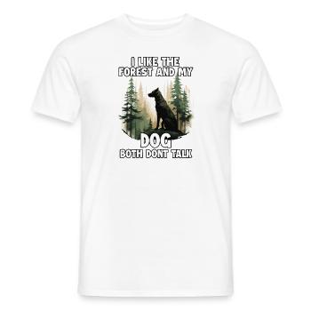 Forest lovers and dog owners T for hiking - Men's T-Shirt - white - Front - AI Model Male 178 dark (178cm)