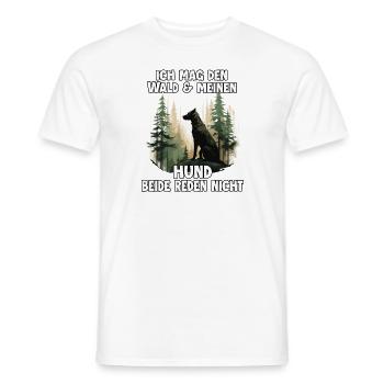 Lustiges Hundehalter Outfit für Wanderungen und - Männer T-Shirt - Weiß - Vorne - AI Model Male 178 dark (178cm)