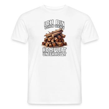 Lustiges Holzfäller T für Forstwirte und Förster - Männer T-Shirt - Weiß - Vorne - AI Model Male 178 dark (178cm)