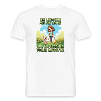 T-shirt drôle de propriétaire de chien Maman chien - T-shirt homme - blanc - Devant - AI Model Male 178 dark (178cm)