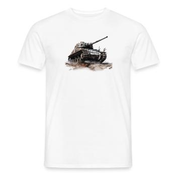 Deutsche Tiger Panzer Deutsche Kriegsgeschichte - Männer T-Shirt - Weiß - Vorne - AI Model Male 178 dark (178cm)
