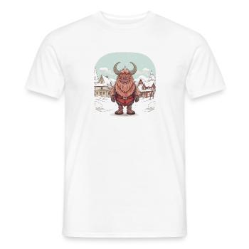 Krampus T | Krampus costume | Kawaii Santa Claus - Men's T-Shirt - white - Front - AI Model Male 178 dark (178cm)