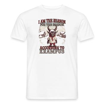 The Krampus is coming | Kramperl | Krampus costume - Men's T-Shirt - white - Front - AI Model Male 178 dark (178cm)