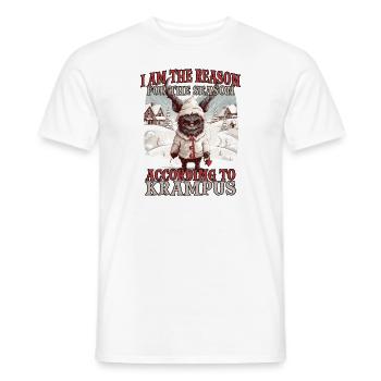 Krampus Maske | Krampus Kostüm | Germanisches - Männer T-Shirt - Weiß - Vorne - AI Model Male 178 dark (178cm)