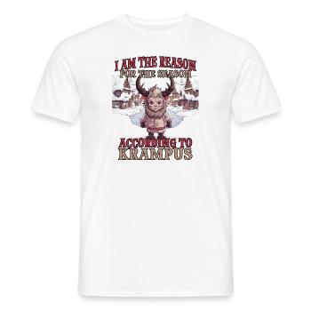 Krampus T Dämonischer Weihnachtsmann Kramperl - Männer T-Shirt - Weiß - Vorne - AI Model Male 178 dark (178cm)