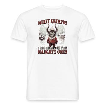 Krampus T Gruseliger Weihnachtsmann Kramperl - Männer T-Shirt - Weiß - Vorne - AI Model Male 178 dark (178cm)