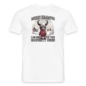 Krampus T Bayerischer Weihnachtsmann Kramperl - Männer T-Shirt - Weiß - Vorne - AI Model Male 178 dark (178cm)