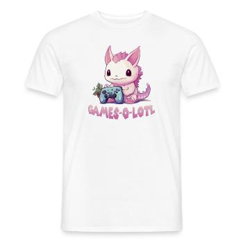 Axolotl Gamer T Kawaii Stuff Axolotl Otaku Axolotl - T-shirt homme - blanc - Devant - AI Model Male 178 dark (178cm)