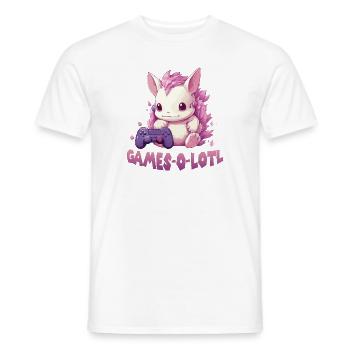 Axolotl Gamer Kawaii Stuff Axolotl Otaku Axolotl - Männer T-Shirt - Weiß - Vorne - AI Model Male 178 dark (178cm)