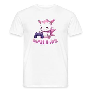 Axolotl T Kawaii Axolotl Gaming amphibians Axolotl - Men's T-Shirt - white - Front - AI Model Male 178 dark (178cm)
