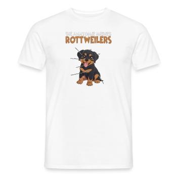 Lustiges Rottweiler Shirt Hundehalter Rottweiler - Männer T-Shirt - Weiß - Vorne - AI Model Male 178 dark (178cm)
