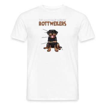 Lustiges Rottweiler Gassi T für Hundehalter Hunde - Männer T-Shirt - Weiß - Vorne - AI Model Male 178 dark (178cm)