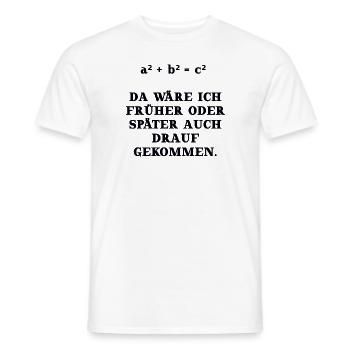 Mathe Mathematik lustige Geschenkidee Pythagoras - Männer T-Shirt - Weiß - Vorne - AI Model Male 178 dark (178cm)