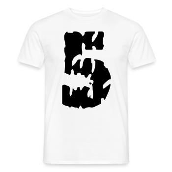 Maillot 5 numéros - T-shirt homme - blanc - Devant - AI Model Male 178 dark (178cm)