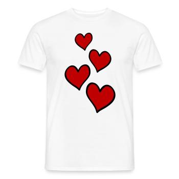 Hearts Love Symbol - Men's T-Shirt - white - Front - AI Model Male 178 dark (178cm)