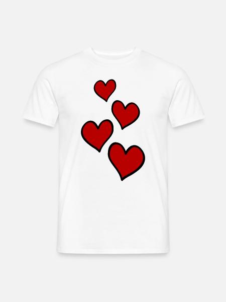 Hearts Love Symbol - Men's T-Shirt - white