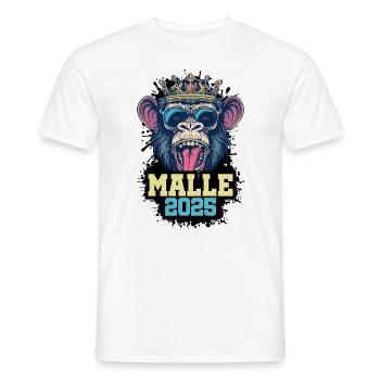 Malle 2025 Affe - Männer T-Shirt - Weiß - Vorne - AI Model Male 178 dark (178cm)