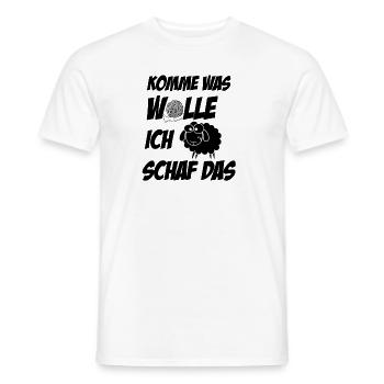 cute sheep tshirt ladies knitting gift idea - Men's T-Shirt - white - Front - AI Model Male 178 dark (178cm)