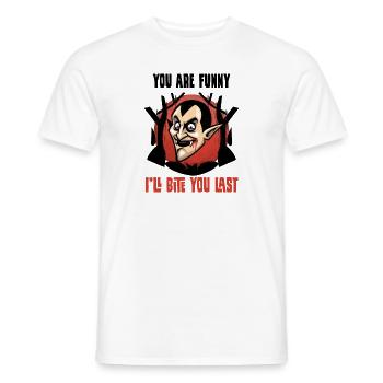 Halloween vampire tenue Tshirt drôle cadeau - T-shirt homme - blanc - Devant - AI Model Male 178 dark (178cm)