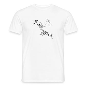 Da vinci Kiffer Tshirt drôle costume de drogué - T-shirt homme - blanc - Devant - AI Model Male 178 dark (178cm)