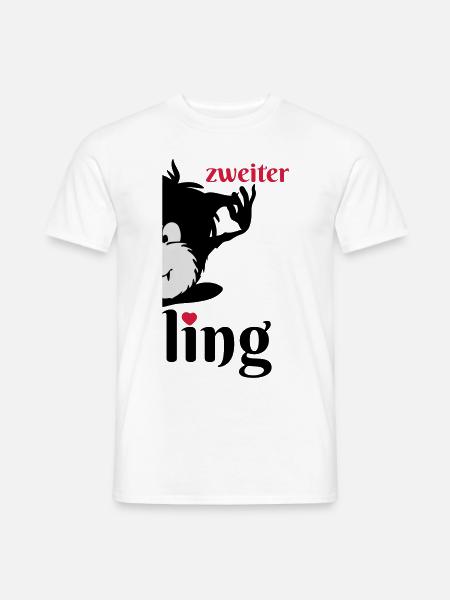 Monster Smuffel zweiter Zwilling geteilt - Männer T-Shirt - Weiß