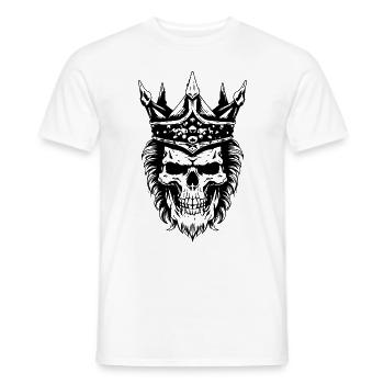Skull King Symbol Skeleton - Men's T-Shirt - white - Front - AI Model Male 178 dark (178cm)