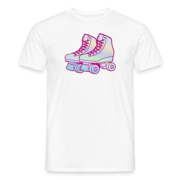 Patins à roulettes Patins à roulettes Enfants Patins à roulettes Filles - T-shirt homme - blanc - Devant - AI Model Male 178 dark (178cm)