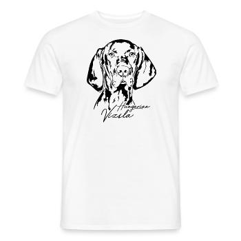Hungarian Vizsla Portrait Dog Dogs Wilsigns - Men's T-Shirt - white - Front - AI Model Male 178 dark (178cm)