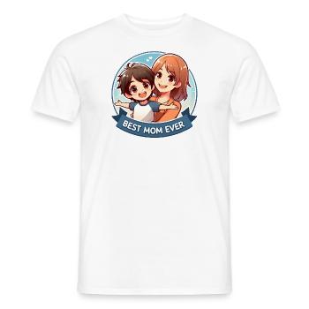 Fête des Mères - Une mère et son fils - T-shirt homme - blanc - Devant - AI Model Male 178 dark (178cm)