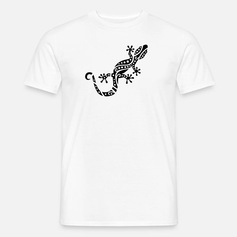 Gecko - Männer T-Shirt - Weiß