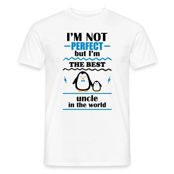 Ich bin nicht perfekt, aber der beste Onkel - Männer T-Shirt - Weiß - Vorne - AI Model Male 178 dark (178cm)