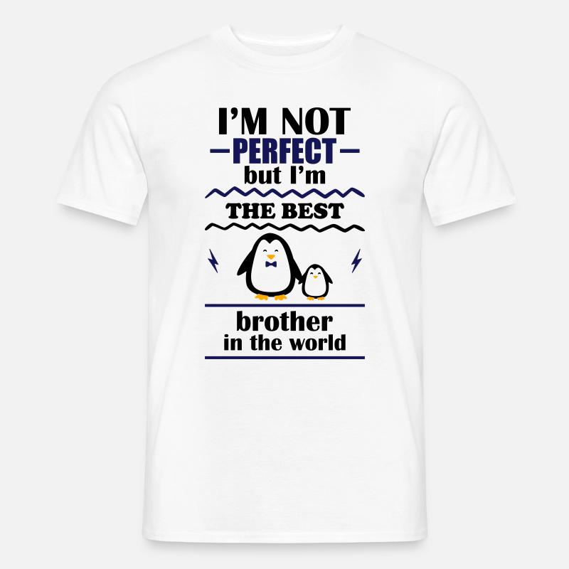 Ich bin nicht perfekt, aber der beste Bruder - Männer T-Shirt - Weiß