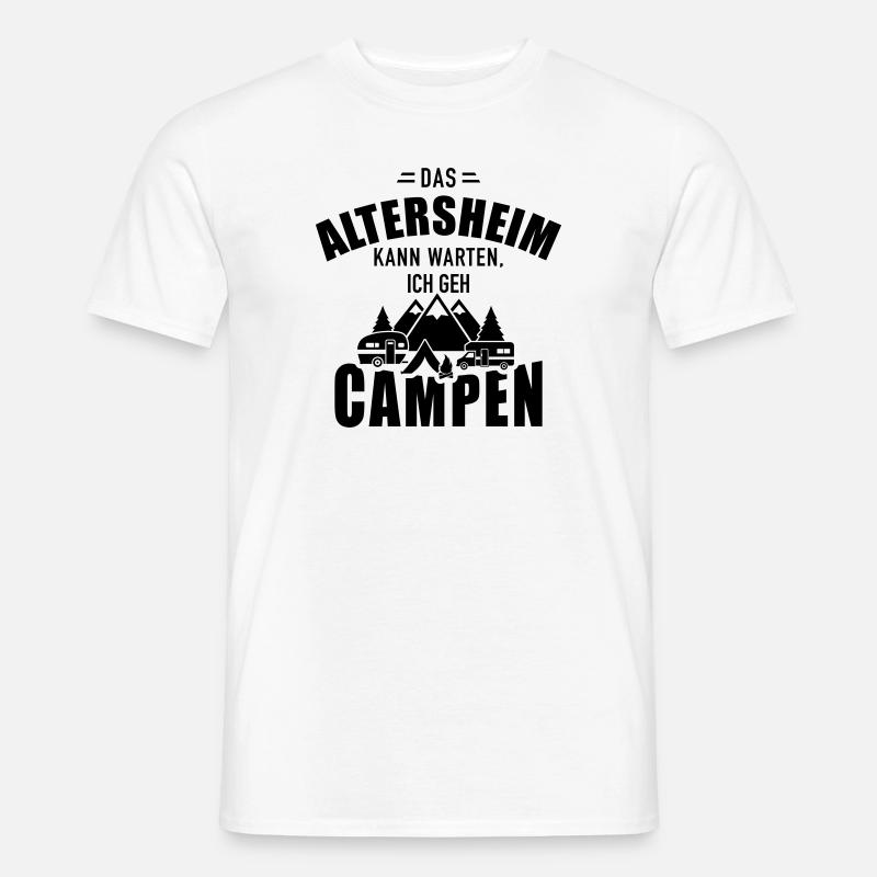Camping - Männer T-Shirt - Weiß