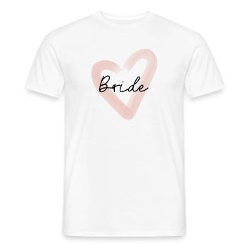 T-shirt nuptial JGA Heart, enterrement de vie de garçon - T-shirt homme - blanc - Devant - AI Model Male 178 dark (178cm)