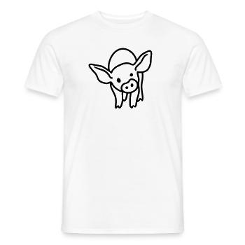 Piglets - line - Men's T-Shirt - white - Front - AI Model Male 178 dark (178cm)