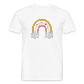 Arc-en-ciel Espoir avec nuages conception d’enfants - T-shirt homme - blanc - Devant - AI Model Male 178 dark (178cm)