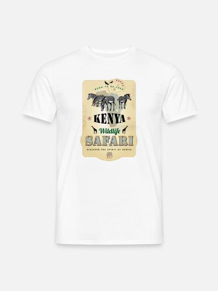 Zebra Wildlife Safari Kenia Kenya Afrika Wildnis - Männer T-Shirt - Weiß