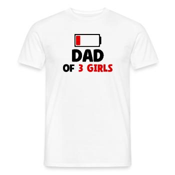 Papa de 3 filles - T-shirt homme - blanc - Devant - AI Model Male 178 dark (178cm)