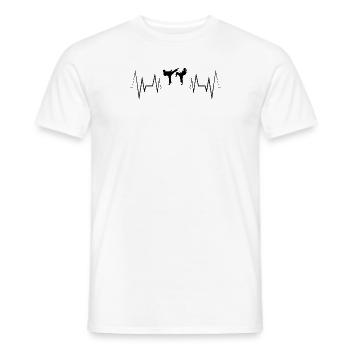 Herzschlag Karate Silhouette - Männer T-Shirt - Weiß - Vorne - AI Model Male 178 dark (178cm)
