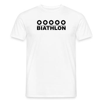 Biathlon - Männer T-Shirt - Weiß - Vorne - AI Model Male 178 dark (178cm)