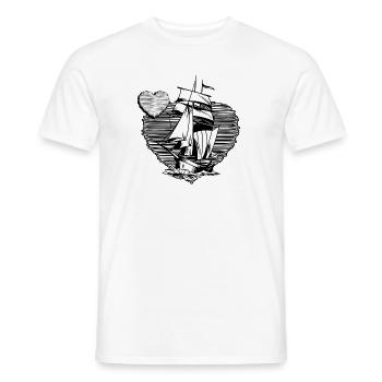 Kapitän moin moin Segelboot Skipper Seemannsgarn - Männer T-Shirt - Weiß - Vorne - AI Model Male 178 dark (178cm)